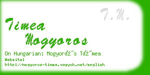 timea mogyoros business card